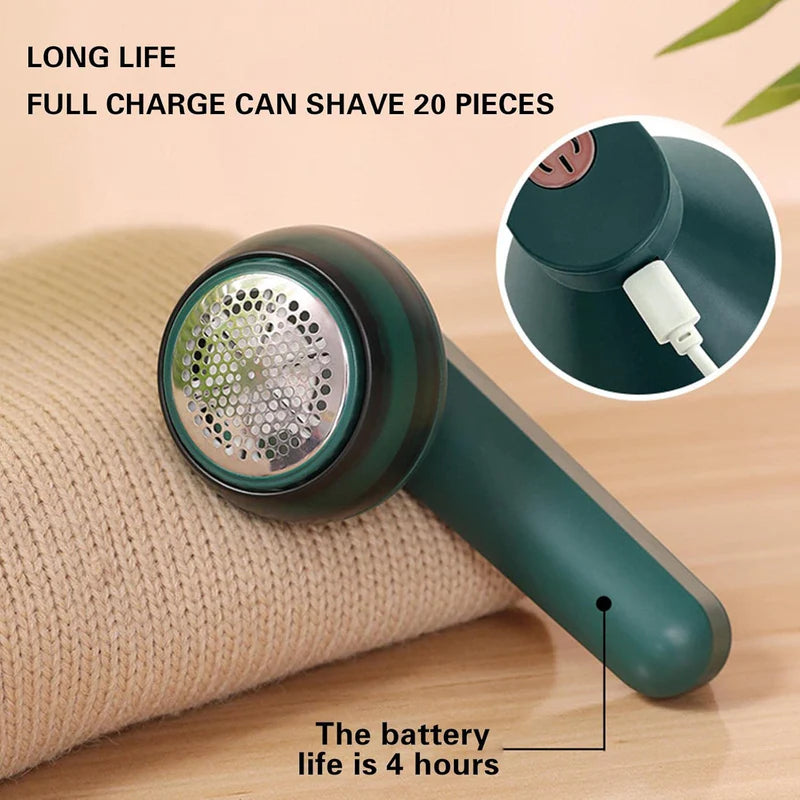 Electric Lint Remover, USB Corded Lint Remover, Electric Lint Remover with 3 Stainless Steel Blades, Quickly and Effectively Removes Lint from Clothes, Sweaters, Sheets, Socks and Other Household Fabrics