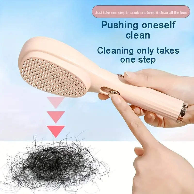 360° Surround Brush Detangling Hair Brush - Anti-static, Portable, Retractable Hair Brush, Scalp Massager And Curl Cleaner, Fragrance-free, Easy to Clean, Plastic Bristles, Hair Brush, Multiple Colors Available